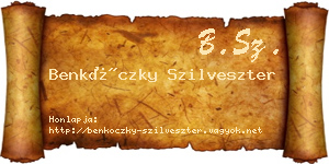 Benkóczky Szilveszter névjegykártya